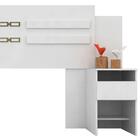 Cabeceira Casal Com 2 Mesas De Cabeceira Triunfo D02 Branco -