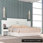 Cabeceira Casal Com 2 Mesas De Cabeceira Triunfo D02 Branco -