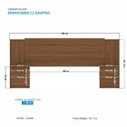 Cabeceira Casal Com 4 Gavetas Democrata Jatoba