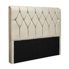Cabeceira Casal Com Capitonê Para Cama Box Sued Liso Paris Be