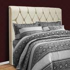 Cabeceira Casal Com Capitonê Para Cama Box Sued Liso Paris Be