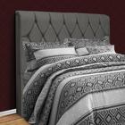 Cabeceira Casal Com Capitonê Para Cama Box Sued Liso Paris Ci