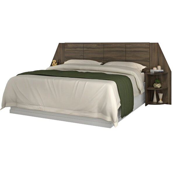 Cabeceira Casal Com Criado Mudo 160cm Brescia Conquista