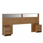 Cabeceira Casal Com Criado Mudo 4 Gavetas D9910/140 Rena Dema