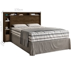 Cabeceira Casal Com Estante Europa Castanho