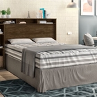 Cabeceira Casal Com Estante Europa Castanho