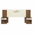 Cabeceira Casal Com Gavetas Mdp Loanda Jatobá/ Areia