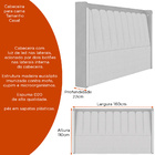 Cabeceira Casal Com Led Yeon Courino Marrom / Linho Off White