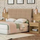 Cabeceira Casal Com Mesa De Cabeceira E Som Freijó - Kappesbe