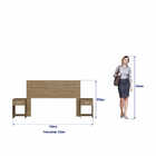 Cabeceira Casal Com Mesa De Cabeceira Wood Ca41 - Decibal