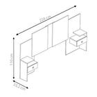 Cabeceira Casal Com Mesas De Apoio Carla 2 Gv Café E Off White