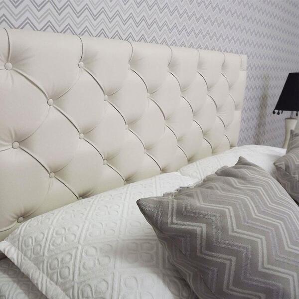 Cabeceira Casal Corino Bege Botonê 10 140 X 60 Rbl