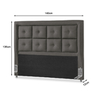 Cabeceira Casal Cristal 1,38 Cinza