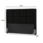 Cabeceira Casal Cristal 1,38 Preto