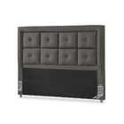 Cabeceira Casal Cristal 1,58 Cinza