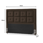 Cabeceira Casal Cristal 1,58 Marrom