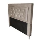 Cabeceira Casal Cristal 160cm Suede Cappuccino Adonai Estofad