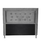 Cabeceira Casal Cristal 160cm Suede Cinza Adonai Estofados