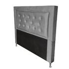 Cabeceira Casal Cristal 160cm Suede Cinza Adonai Estofados