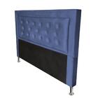Cabeceira Casal Cristal 195cm Suede Azul Adonai Estofados