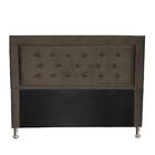 Cabeceira Casal Cristal 195cm Suede Marrrom Adonai Estofados