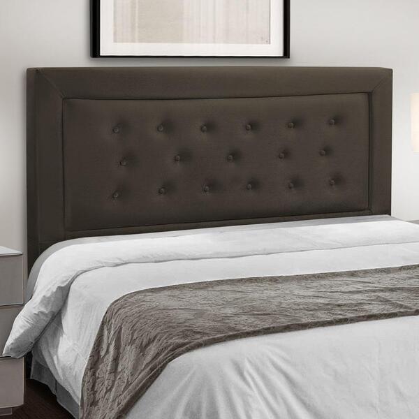 Cabeceira Casal Cristal 195cm Suede Marrrom Adonai Estofados