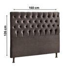 Cabeceira Casal Cristal Estrutura Em Madeira Mdf - Js Móveis