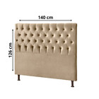 Cabeceira Casal Cristal Estrutura Em Madeira Mdf - Js Móveis