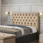 Cabeceira Casal Cristal Estrutura Em Madeira Mdf - Js Móveis