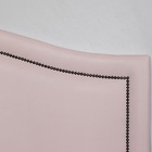 Cabeceira Casal Curva Luxo 140x60 Courino Rosa - Tachas Fumê