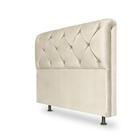 Cabeceira Casal Daiana 140cm Suede Bege – Fdecor