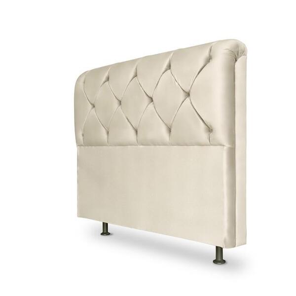 Cabeceira Casal Daiana 140cm Suede Bege – Fdecor