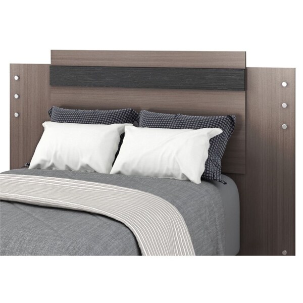 Cabeceira Casal Detroit Grafite Com Preto Tx - Poliman