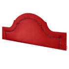 Cabeceira Casal Diamond Provence Suede Vermelho 140 X 60