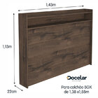 Cabeceira Casal Elite 1400 -docelar - Imbuia