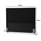 Cabeceira Casal Esmeralda 1,38 Preto