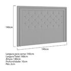 Cabeceira Casal Estocolmo P04 140 Cm Suede - Amarena Móveis -