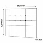 Cabeceira Casal Estofada 140cm Amandita Turkey Azul