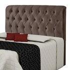 Cabeceira Casal Estofada 143cm Grécia  Chocolate