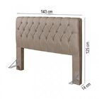 Cabeceira Casal Estofada 143cm Grécia  Palha