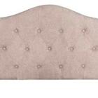 Cabeceira Casal Estofada  Butonê  Em Linho Bege 140x65