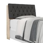 Cabeceira Casal Estofada Amarula Chumbo