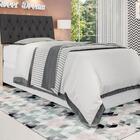 Cabeceira Casal Estofada Amarula Chumbo