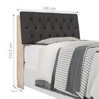 Cabeceira Casal Estofada Amarula Chumbo