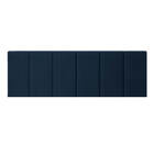 Cabeceira Casal Estofada Azul Marinho Suede Para Cama Box Vie