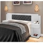 Cabeceira Casal Estofada Branco Chumbo