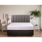 Cabeceira Casal Estofada Cama Box Modulada Courissimo Cinza