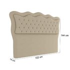 Cabeceira Casal Estofada Capitône Olivia 140 Cm Para Cama Box