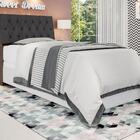 Cabeceira Casal Estofada Chocolate Chumbo