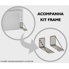 Cabeceira Casal Estofada Com Frame Praga 140/160 Cm  Linho Ca